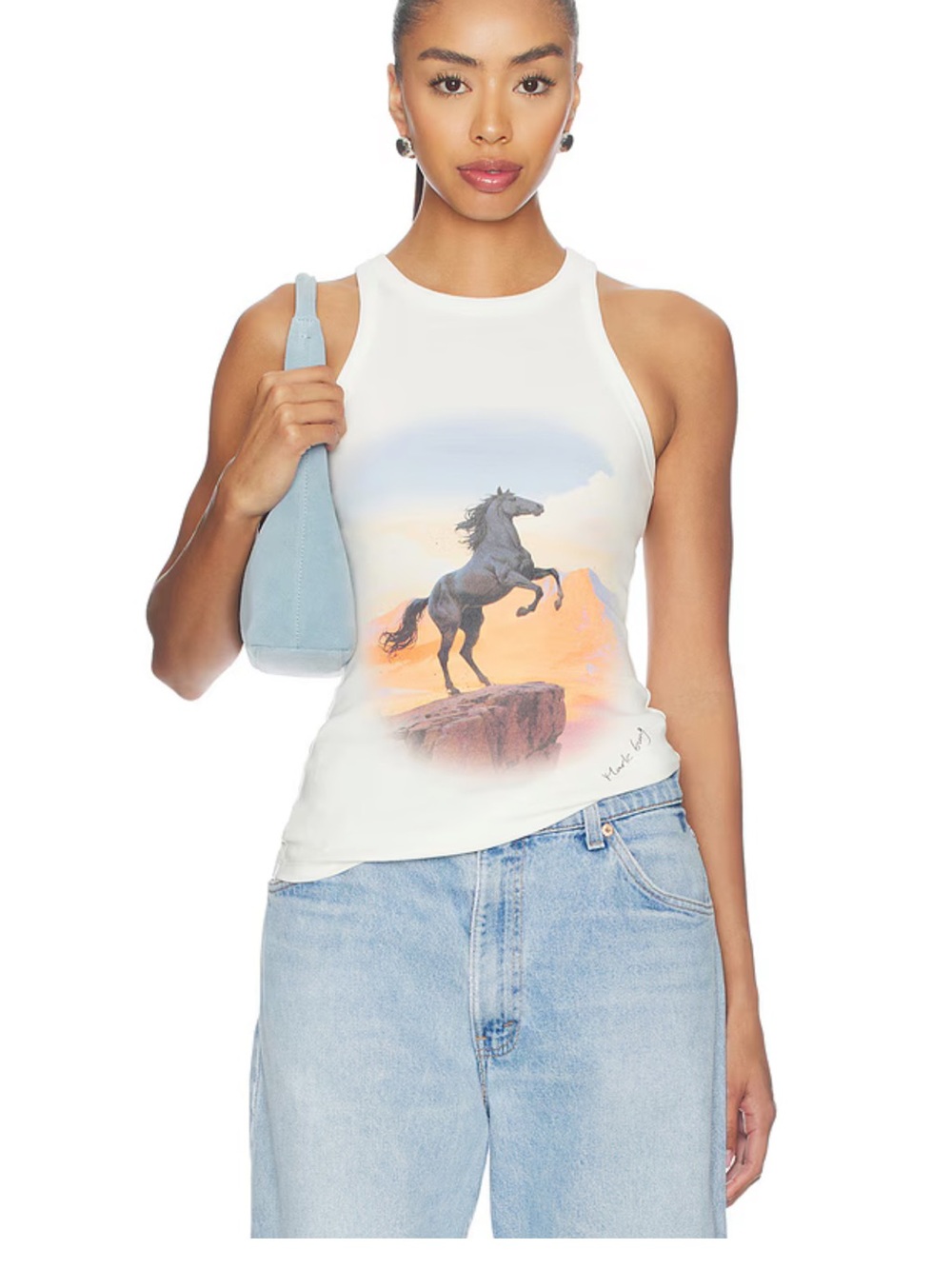 REVOLVE White Horse Graphic Tank Top